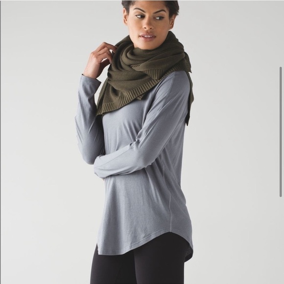 Lululemon Divinity Scarf Wrap Poncho Military Green - Picture 3 of 10